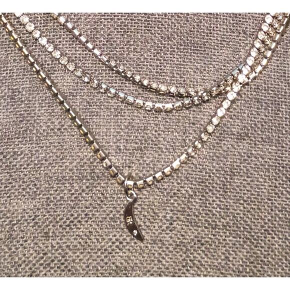 Extra Long Rhinestone Necklace - Picture 3 of 3